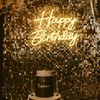 Happy Birthday Neon Sign for Backdrop, LED Happy Birthday Light
