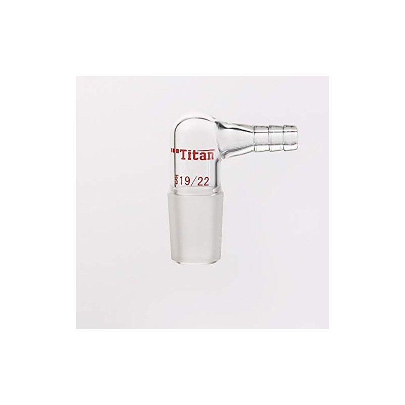 Adamas-Beta Glass 90 Degree Vacuum/Gas Adapter, Borosilicate Glass Bent Inlet