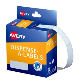 Avery Rectangle Dispenser Labels - Removable Price Stickers - Identification Labels - Office Supplies - White, 36 x 13 mm, 700 Labels / 1 Roll (937210)