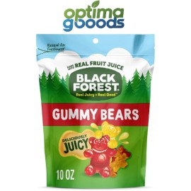 Black Forest Gummy Bears 10oz – Juicy Fruit Flavors, Made with Real Fruit Juice.