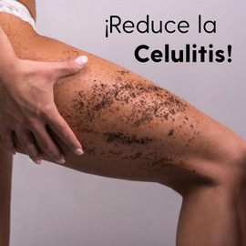 Exfoliante Corporal de Cafe hecho con Azúcar Orgánica con Manteca de Karité, Aceite de Coco, Vitamina E, Exfolia e Hidrata, 400 gramos (Cafe)