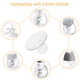 Flange Insert 15mm, Compatible with S9/S12/S9Pro/S12Pro Wearable Breast Pump Parts Replace, Pump Shield/Flange Insert to Reduce 24mm Down to 15mm