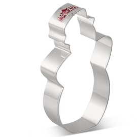 LILIAO Snowman Cookie Cutter for Winter Christmas, 2.9 x 5.1 inches, Stainless Steel