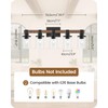 GOEBLESON 5-Light Bathroom Light Fixture, Farmhouse Vanity Lights for Bathroom