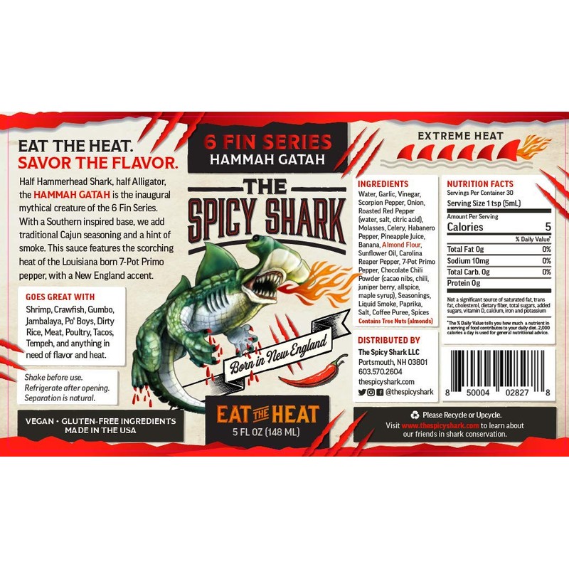 Hammah Gatah Extreme Heat Hot Sauce - Made with Scorpion