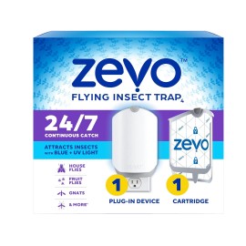 Unbranded Zevo Flying Insect Trap & Cartridge - Plug in Fly Trap & Indoor Bug Catcher for