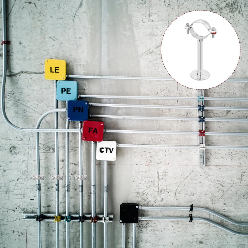 sourcing map 2 Pack Pipe Support, Stainless Steel Pipe Support