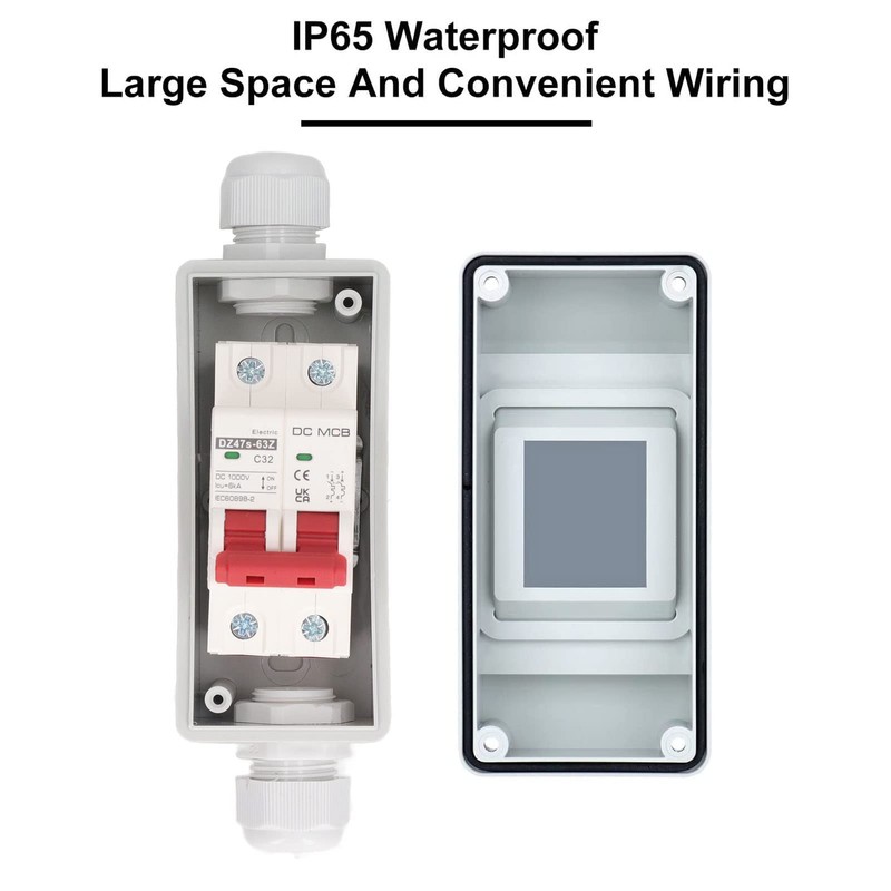 DC Miniature Circuit Breaker, 32Amp Waterproof Mini Distribution Box, 2P