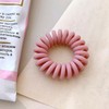 Mark-free pastel matte telephone cord spring hair tie pink (WFIFCI9) / 자국없는 파스텔 무광 전화선 스프링 헤어끈 핑크 (WFIFCI9)