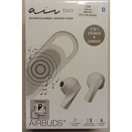 air DUO  Airbuds - 2 In 1 Speaker & Wireless Earbuds. White.