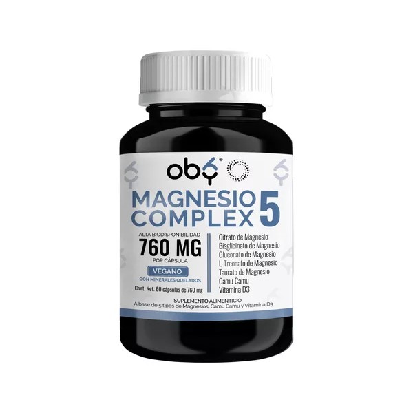 5 Magnesios: Citrato Magnesio, Glicinato Magnesio, Treonato, Taurato, Gluconato |