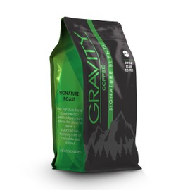 Gravity Coffee, Signature Blend (Medium Roast) 12oz Bag of Whole Beans, Notes of Hazelnut and Chocolate, Bold and Smooth Flavor