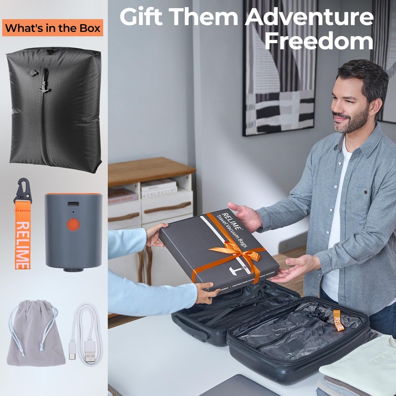 Relime Classic Series Vacuum Bags for Travel Luggage with Wireless