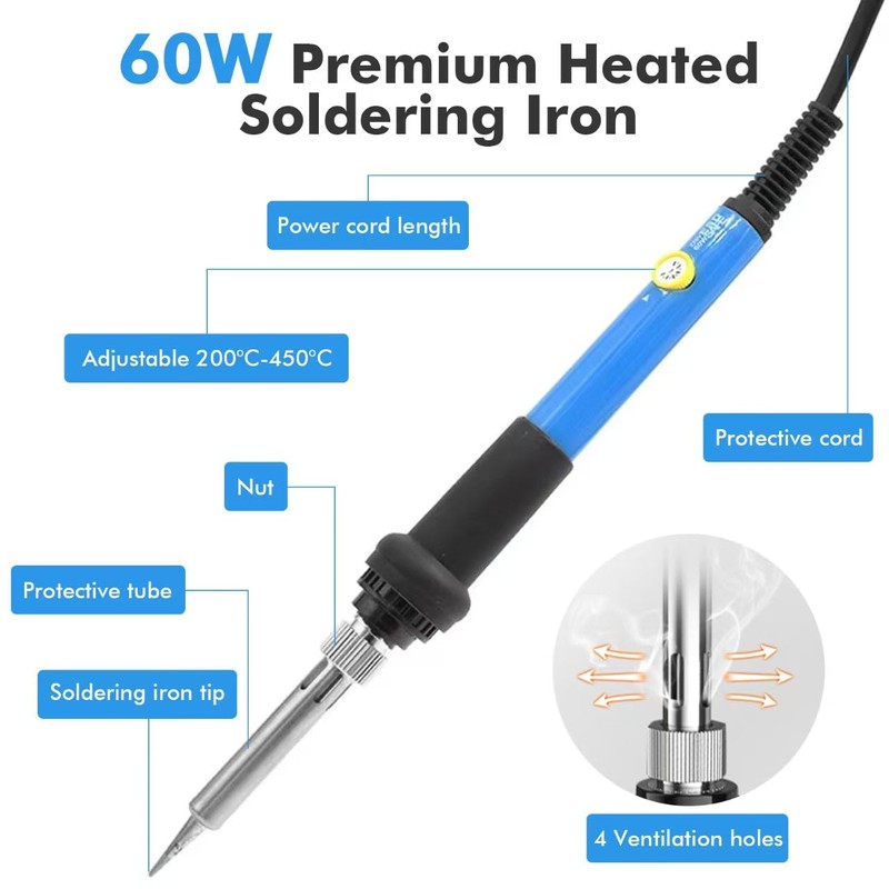 VIBINHO Threaded Inserts Soldering Tips Set, 130 Pieces Melting Thread,