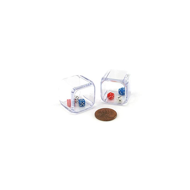 Set of 2 Six Sided 25mm 3-in-A-Cube Triple Dice