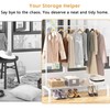 OTROUWORHT Clothes Rack Metal Clothing Rack with Bottom Shelf Garment