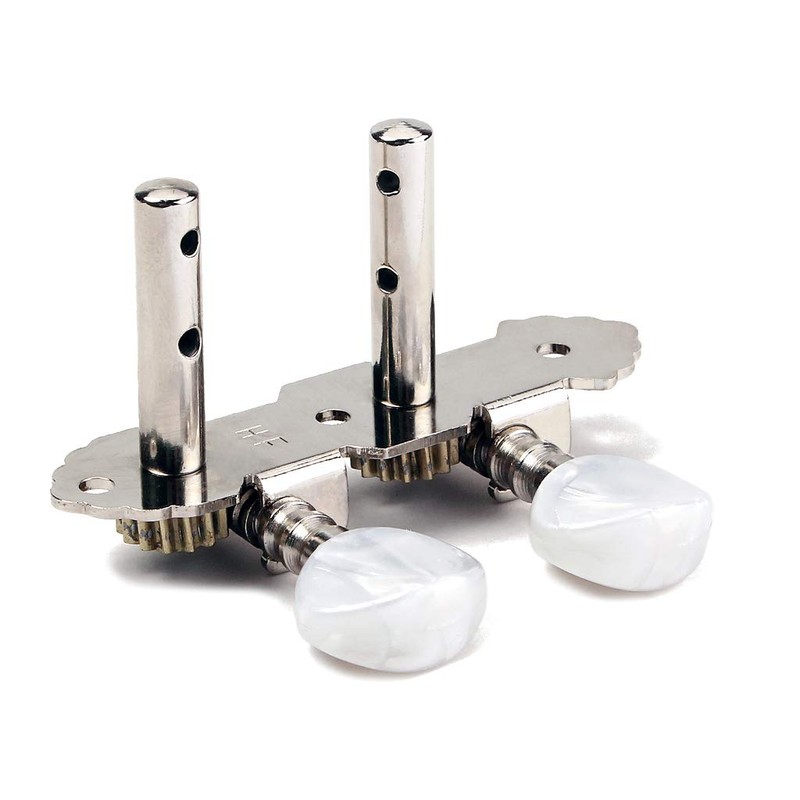Alnicov 2R2L Tuning Pegs for Ukulele 4 String Guitar Chrome