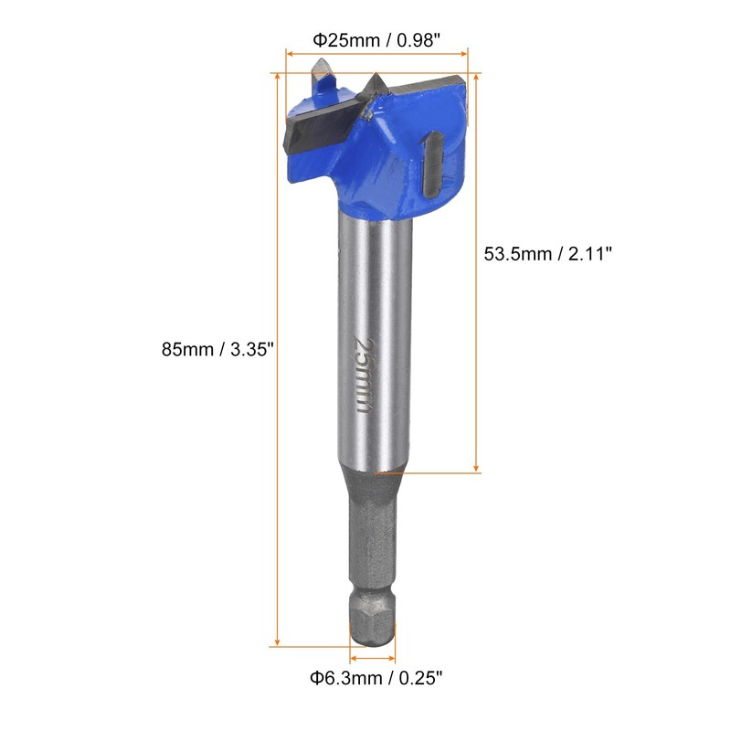 QUARKZMAN Forstner Drill Bits 25 mm Tungsten Carbide Wood Saw