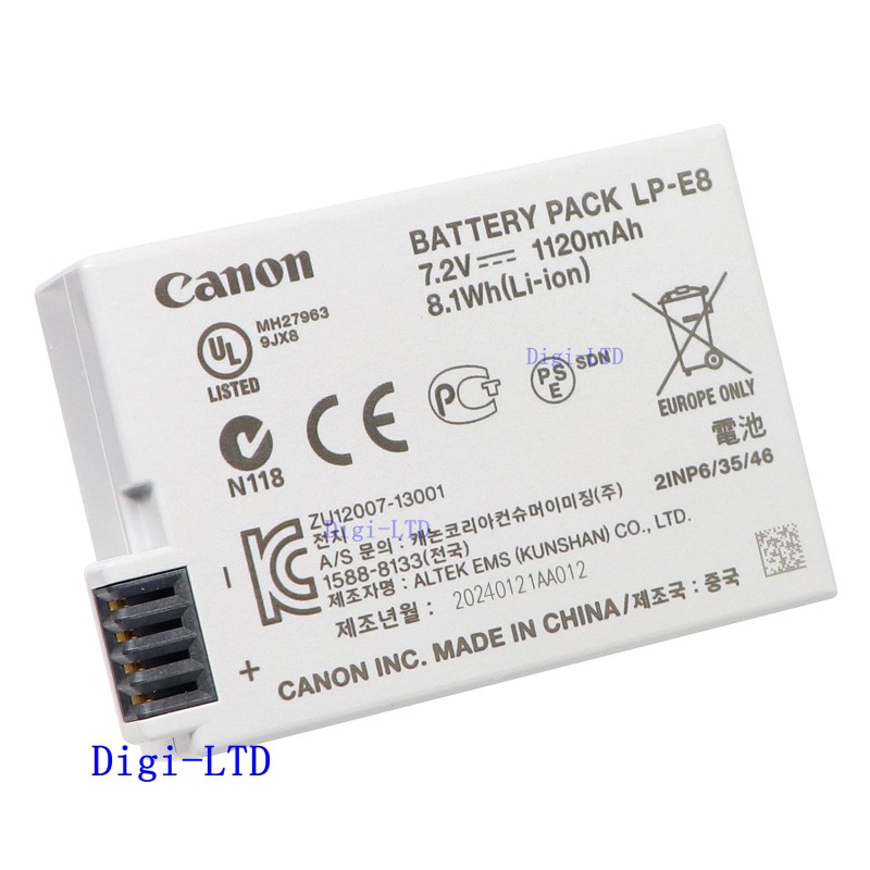 For Canon Genuine Original Canon LP-E8 Battery for EOS 550D