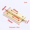 4Pack Brushed Brass Cabinet Cupboard Door Decorative Butt Hinges Furniture