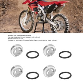 Brake Clutch Master Cylinder Sight Glass Set, Set of 4 Front Rear Brake Master Cylinder Reservoir Sight Glass Lens with O Ring for Motorcycle Scooter ATV Dirt Bike, 18mm