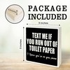 Funny Bathroom Wooden Block Sign - Text Me If You