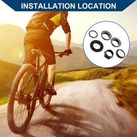 Hihaha Bike Headset/for Bike/Metal / 1 Set Black