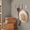 SYZOW Folding Coat Hooks, 4PCS Black Wall Hooks for Hanging