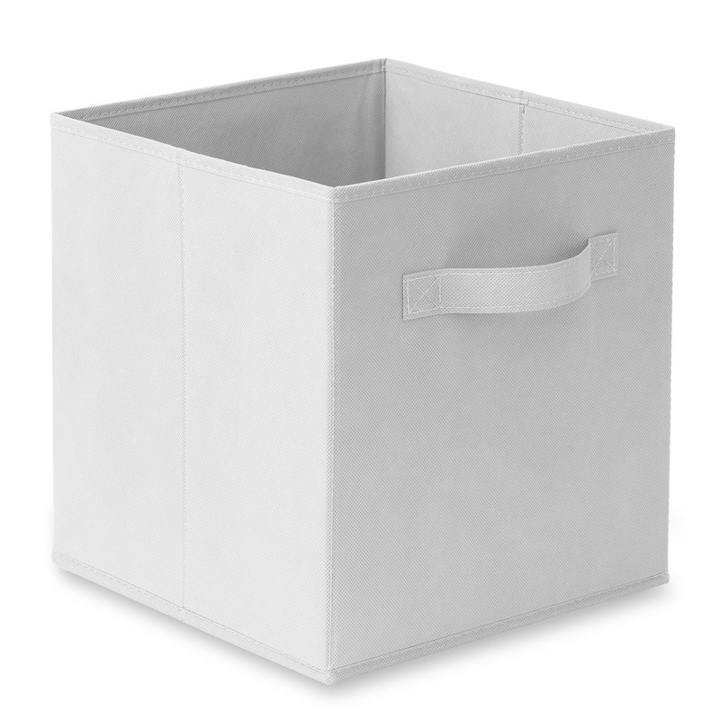 Casafield Set of 6 Collapsible Fabric Cube Storage Bins, White