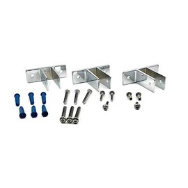 Urinal Screen Pack-3 Two Ear Brackets w/Fasteners Die Cast Zamac for 7/8 in. Panel Thickness