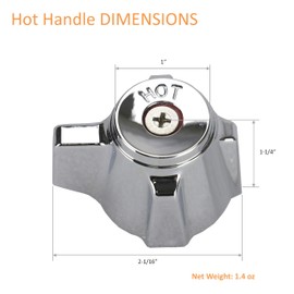 Leyso Hot Knob Handle for ABC 4" Hand Sink Faucet ABC-1004-KHH