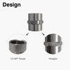 Naiture Brass 1/2 NPT Female Threaded Pipe Fitting Coupling, 2