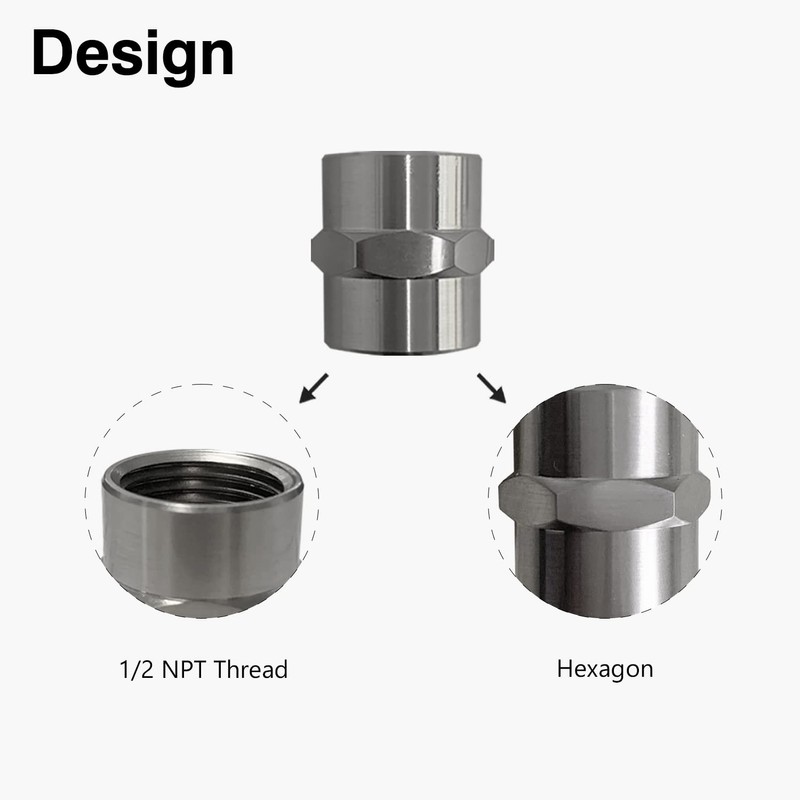 Naiture Brass 1/2 NPT Female Threaded Pipe Fitting Coupling, 2