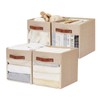 Roobyl Storage Cube Organizer with Clear Window, Linen Collapsible Storage