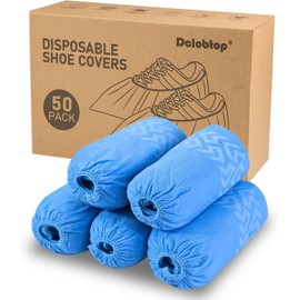 Shoe Covers Disposable Non-slip,Durable & Recyclable Booties for Shoes Covers,Foot Covers for Shoes Disposable,Stretchable Fits Up to Size 13 US Men,X-Large 50 Count