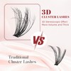 Higu clace Cluster Lashes Kit D Cul, 3D Individual Eyelashes