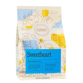 Olympia Coffee "Sweetheart" Medium Roasted Whole Bean Coffee - 12 Ounce Bag