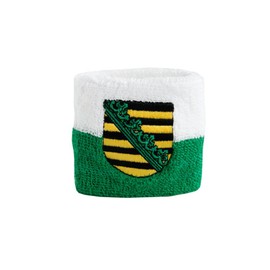 Flaggenfritze Sweatband with German Flag Design of Saxony, Set of 2 + Free Sticker
