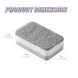 10Pcs Scrub Sponges - Heavy Duty Washing Up Sponges, Cleaning Scrub Sponge, Dual-Sided Dishwashing Sponge, Scrub Pads for Dishes, Pans, Pots, Bathroom, Kitchen