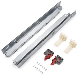 knobelite 5 Pairs 21 Inch Soft Close Undermount (Bottom Mount) Drawer Slides,Concealed Drawer Runners with Mounting Screws,Locking Device and Brackets 85 lb Load Capacity 21" 10pcs