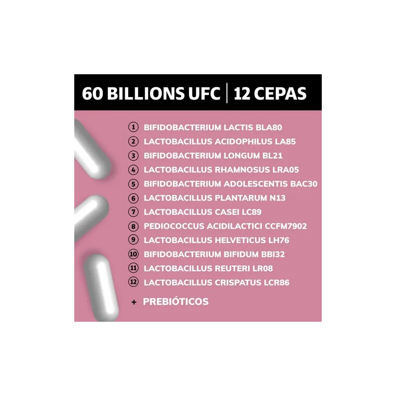 Probióticos Mujer Billion Prebióticos Prebiotic Inulina Agave Cepas Beyond Vitamins