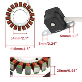 WOOSTAR 18 Coil 7 Wire Magneto Stator Replacement for Hisun Vforge Sector 550 HS550 Vector 750 HS750 2017 Strike 550 UTV OEM 31120-007G-0000