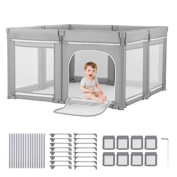 VEVOR Baby Playpen 78.7" x 70.1" Extra Large Foldable Baby