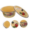 Zerodeko Retro Enamel Bowl Vintage Kitchen Basin Household Enamelware with
