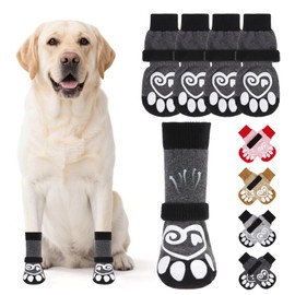 KOOLTAIL Dog Socks for Hot/Cold Pavement to Prevent Licking Paws,Dog Boots&Paw Protector for Hardwood Floors Anti Slip,Traction Control Booties for Small Medium Large Senior Dogs,XS