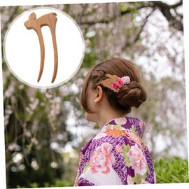 Beavorty Bunny Hairpin Hair Picks for Women Hair Barrettes for Women Animal Hair Sticks U Shaped Hairpins Hair Pin Hair Chopsticks for Women Retro Hairpin Miss Sandalwood Wooden Classical