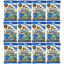 Walkers Nonsuch English Creamy Toffees Bag 5.29 Oz (Pack of 12) – Traditional British Butter Toffee Candy with Whole Milk, Individually Twist-Wrapped Chewy Sweets, Old-Fashioned Gourmet Treat from UK