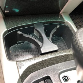 G-PLUS Center Console Cup Holder Divider Insert, Compatible with Toyota Tacoma 2005 2006 2007 2008 2009 2010 / Fit Sequoia 2008-2018 Black Plastic 5560404010