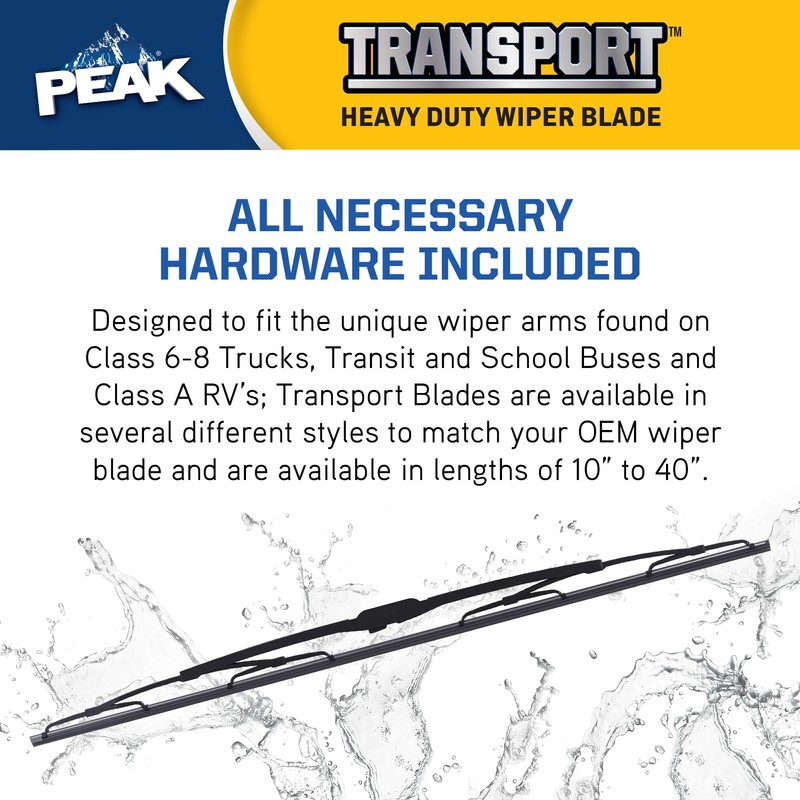 PEAK Transport 32" Heavy Duty 12x4 Hook Windshield Wiper Blade,