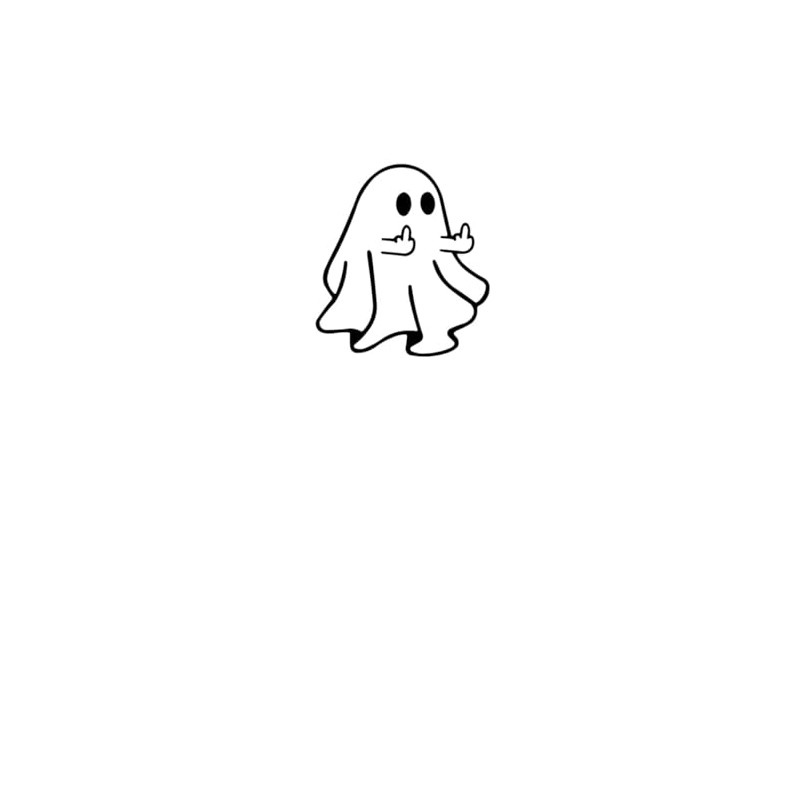 Calcomanía Fantasma Dedo Grosero Sticker Auto Suv Universal